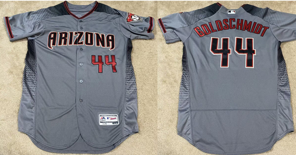 Men's Gray Arizona Diamondbacks Customized Flex Base Stitched Jersey